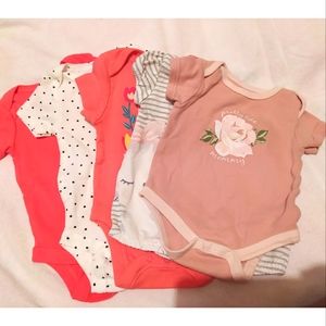 🔥5pcs 0-3M Onesies Baby girl